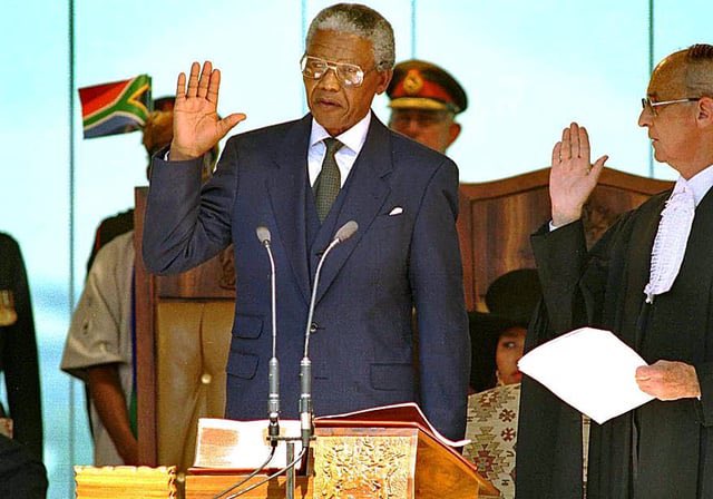 May 10, 1994

Nelson Mandela sworn in as South Africa's 1st Black President

#WorldHistory
#AmericanHistory
#BlackHistory