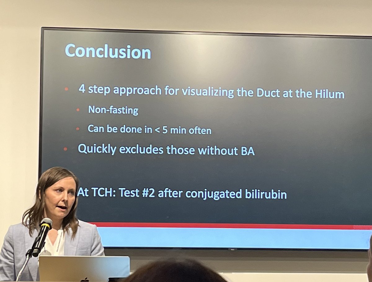 Awesome work by @TexasChildrens team, spearheaded by sonographer @aupton8 … a quick NON FASTING ultrasound to effectively rule out #biliaryatresia As direct bili screening rolls out ➡️ more referrals … fast and effective rule out tests like👇will be 👌