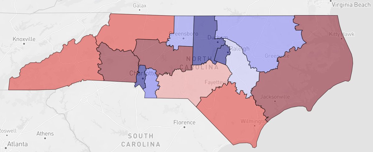 North Carolina could pass a shady-ass map like this and it would still be infinitely better than the recently enacted map