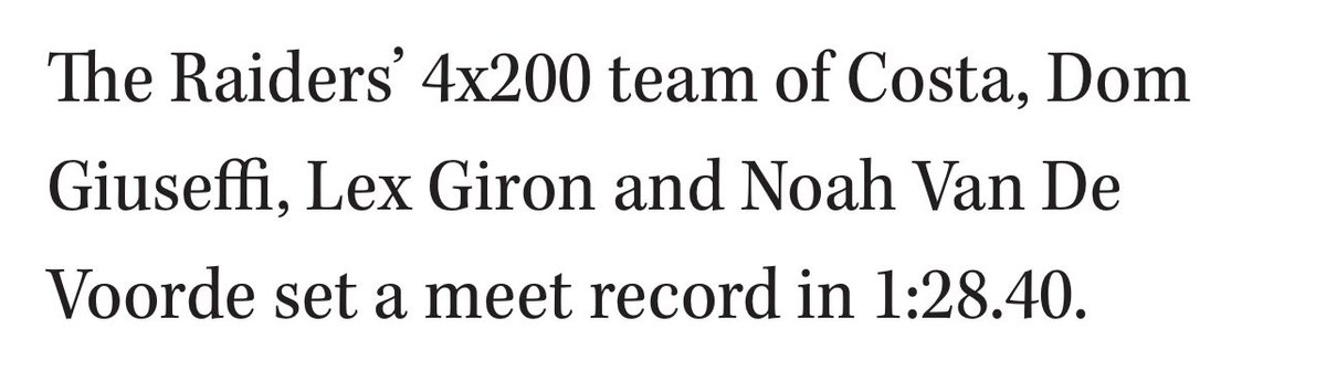 Noah Van De Voorde DB 2025 (@noahvandy21) on Twitter photo Ran some good races last night at the FVC conference, taking 2nd in the 4x100m and 1st in the 4x200 - 6th in state <a href="/Vinny_Costa55/">Vinny Costa</a> <a href="/DomG38/">Dominic Giuseffi</a> <a href="/Lex_Giron867/">Lex Giron</a> <a href="/HuntleyBoysT_F/">Huntley Boys Track and Field</a> <a href="/HuntleyFB/">Huntley Red Raider Football</a> Ran some good races last night at the FVC conference, taking 2nd in the 4x100m and 1st in the 4x200 - 6th in state <a href="/Vinny_Costa55/">Vinny Costa</a> <a href="/DomG38/">Dominic Giuseffi</a> <a href="/Lex_Giron867/">Lex Giron</a> <a href="/HuntleyBoysT_F/">Huntley Boys Track and Field</a> <a href="/HuntleyFB/">Huntley Red Raider Football</a>