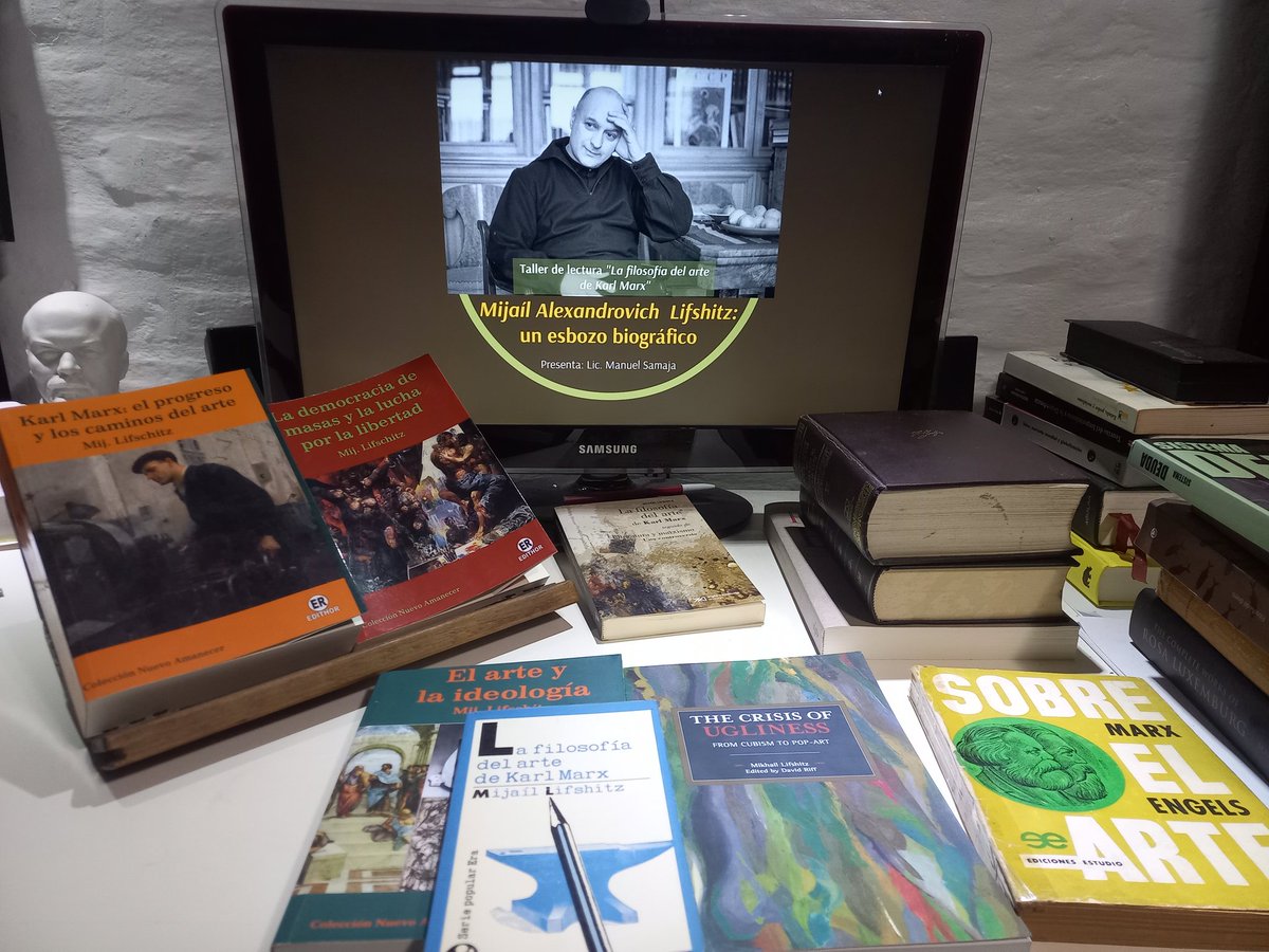 Habiendo concluido el conversatorio sobre Lukács, preparamos todo para el comienzo del taller sobre Lifshitz y su obra 'La filosofía del arte de Karl Marx'.