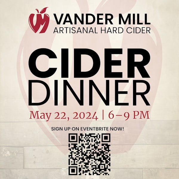 vandermill's tweet image. Don&apos;t forget about this month&apos;s cider dinner! Inspiration for this one comes from traditional German cuisine. Sign up now! #CiderPairing #VanderMill #GrandRapids | vandermill.com/events
