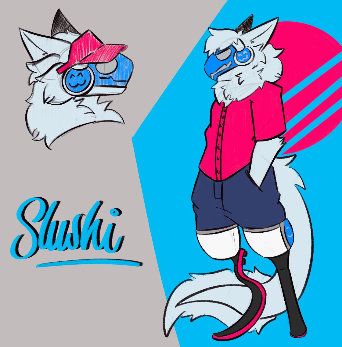 Drawing the blades was really fun
Character is Slushi, made by @GatoTacato