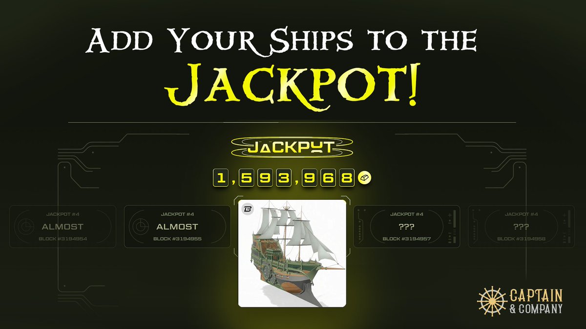 🥇 Gold, ho, pirates! Add yer C&C NFTs to your Blast Gold Jackpot and be entered to potentially win part of huge Gold allocations! 👇 Jackpot link here: blast.io/en/airdrop?tab…