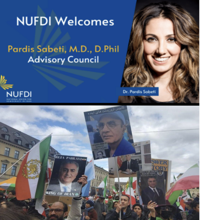 Pardis Sabeti's tweet was not accidental. She is on the Advisory Board of NUFDI. Since then, Parviz Sabeti's posters have emerged in rallies organized by Pahlavi confidants, and they label Sabeti “the nightmare of future terrorists.” A clear reference to Sabeti's murder of…