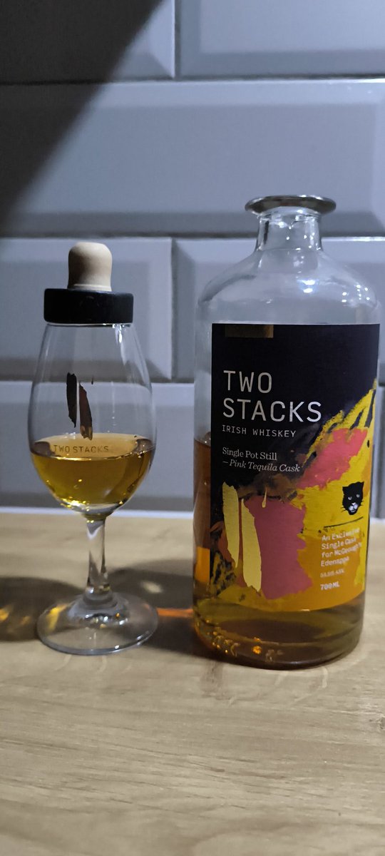 Arm Twisted. A drop of @TwoStacksWhisky Single Pot Still Pink Tequila Cask #Flange 🥃🐢💥