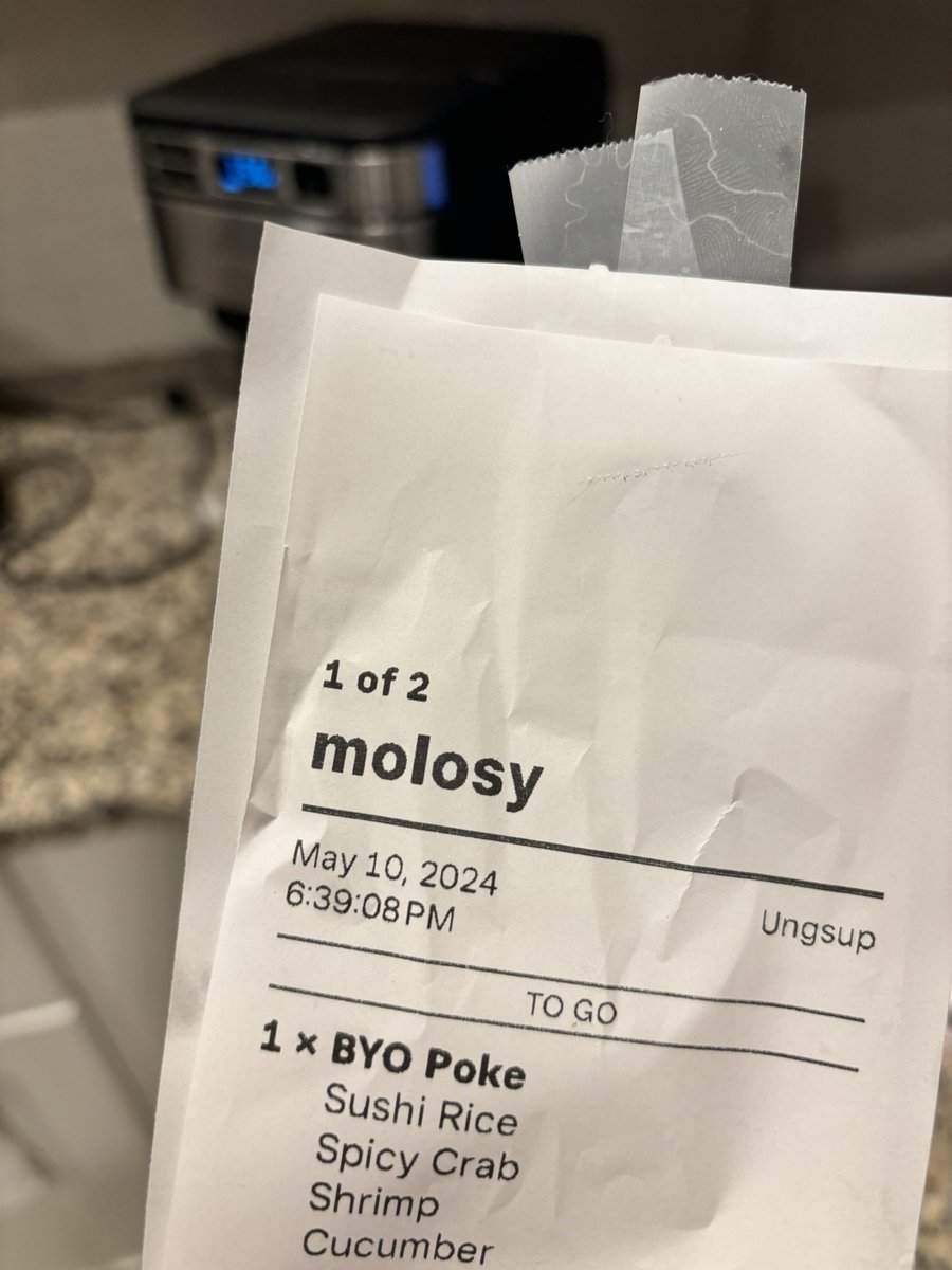 Called in my dinner tonight…said my name was Rosie but I guess you can call me molosy now…