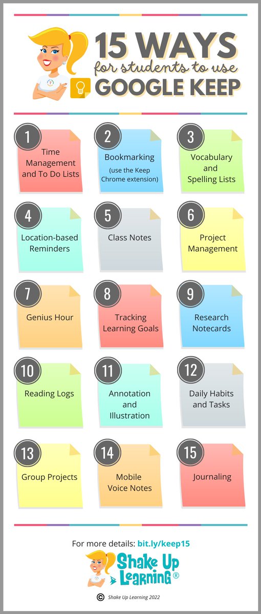 Do you use Google Keep in your classroom? Here are 15 WAYS for your students to use the tool👇

sbee.link/9ja4bnmxeu  via @shakeuplearning
#googleteacher #edtech #edutwitter