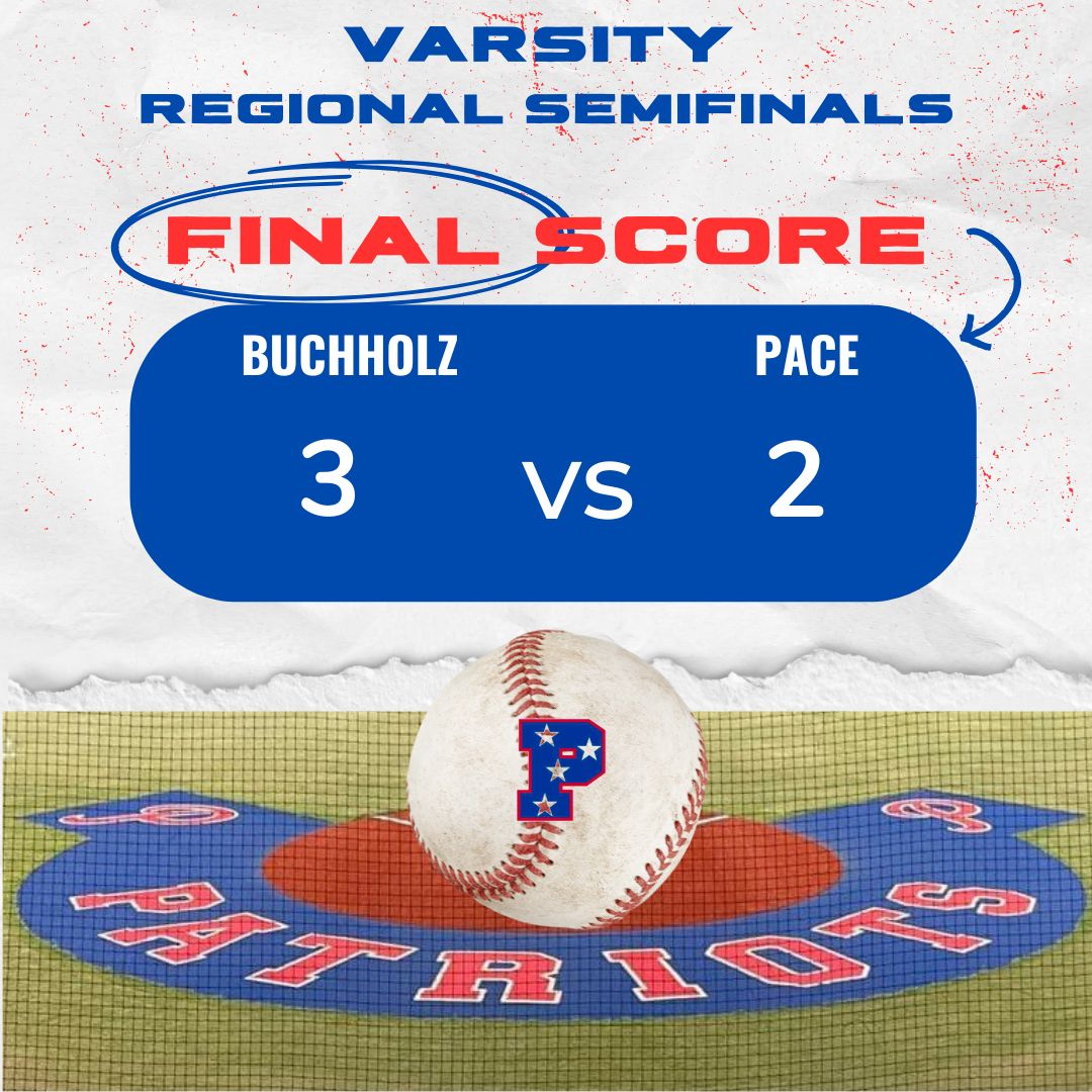 The Pace Patriots Baseball took a tough loss. It was a nail biter to the end.