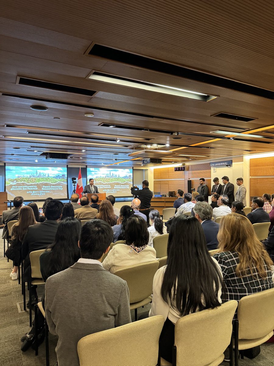 SameerZuberi's tweet photo. As Tamil Genocide Remembrance Day approaches, community gathered to pay tribute at an event hosted by Minister @gary_srp.

It was deeply moving to hear the stories of courage and resilience from survivors.

They stand as a reminder that such atrocities must never be repeated. https://t.co/VMSrUir0xF