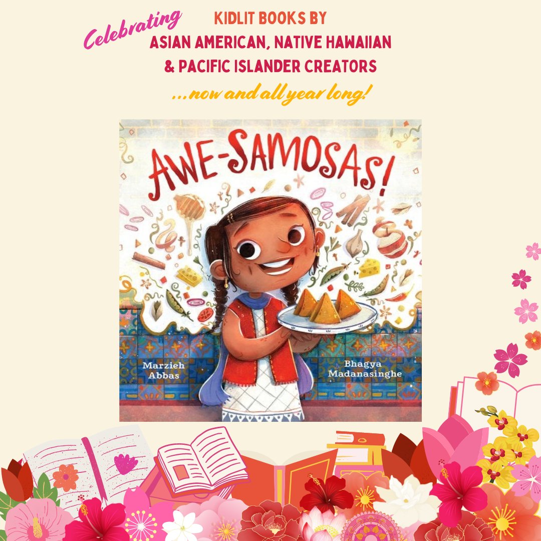 AWE-SAMOSAS! by @MarziehAbbas and ill. by @DoodlesMoving is a warm and joyful picture book that blends family tradition and creativity as Noor puts an awesome spin on her Dadijaan's yummy but ingredient-specific samosa recipe. #AANHPIHeritageMonth