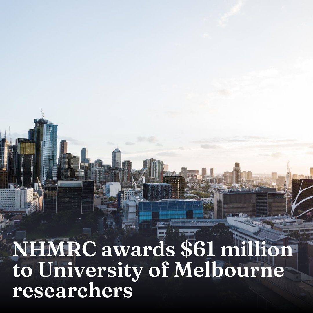 Researchers from #UniMelb and partner organisations have been awarded $61 million in funding from the latest @nhmrc Investigator Grant round. Supporting 35 projects surrounding a range of health challenges and system access. Tap through to learn more → unimelb.me/4bOT6pR