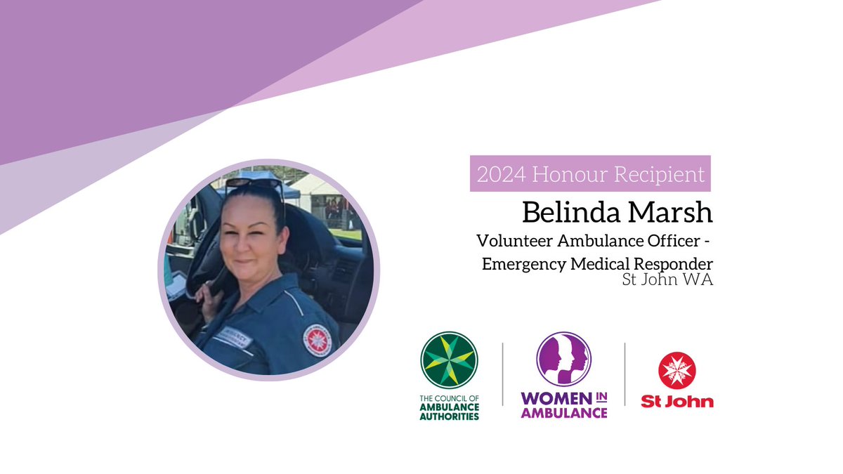 Today we celebrate a St John Western Australia Women in Ambulance Honour Recipient Bel Marsh💜 Commencing her journey with Wundowie Subcentre in 2015 she is heading towards her ninth year as a volunteer. A member to the Order of St John, her hard work is never unnoticed.