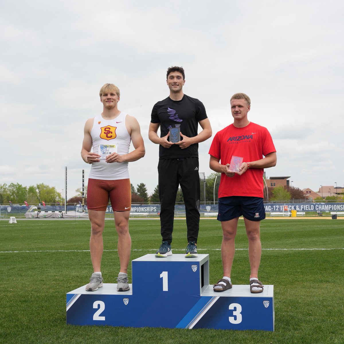 🥇 Pac-12 CHAMPION! Chandler Ault sets a school record, meet record, AND facility record in the javelin (254-3) to win gold! #GoHuskies x @UWTrack