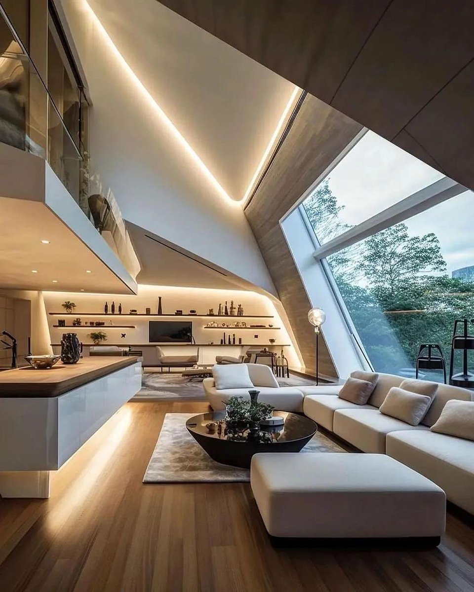 Futuristic living room.