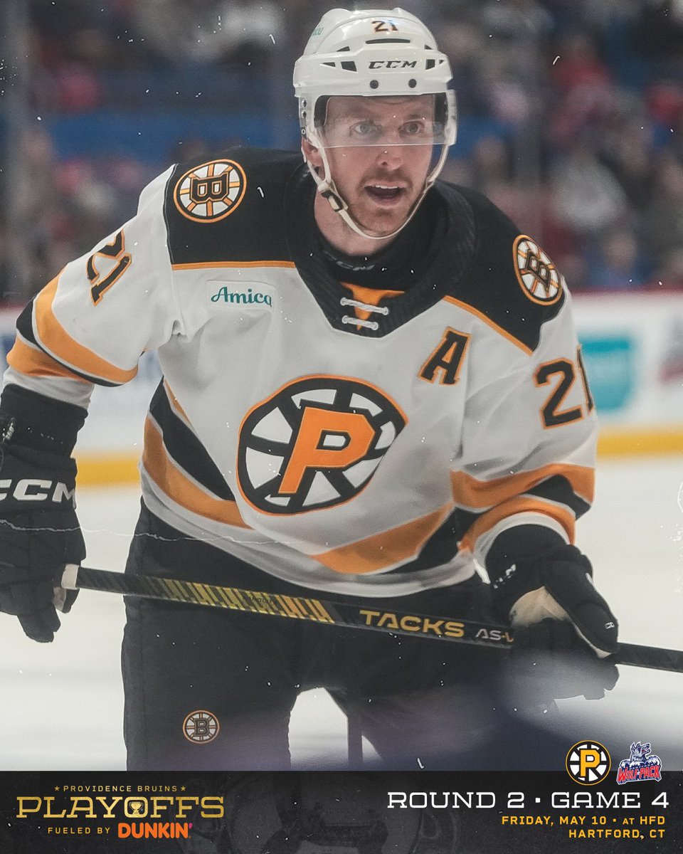 Trailing 1-0 with 13:47 remaining in the third period #AHLBruins | @dunkindonuts