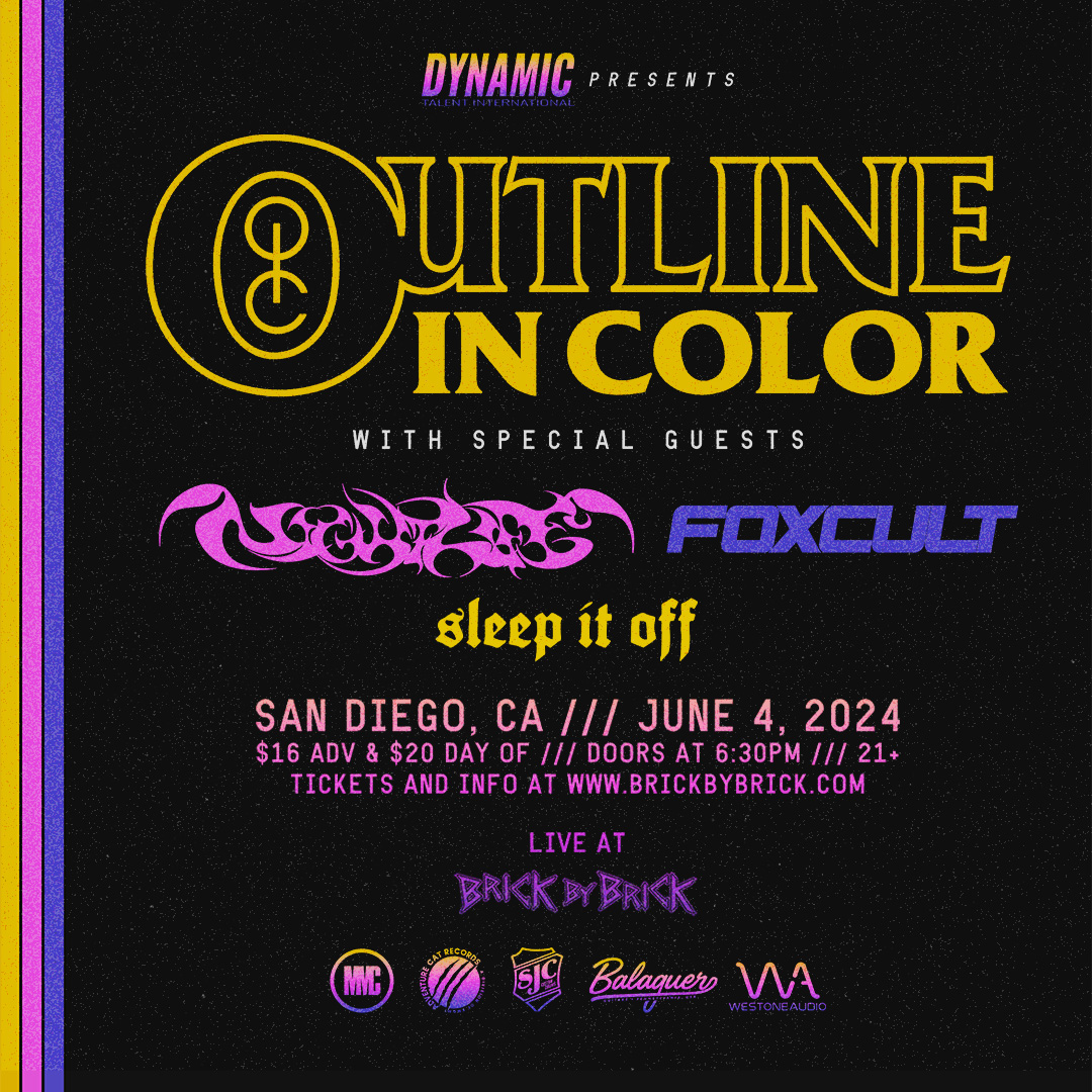 Don't miss @outlineincolor with @nightlife_xo @foxcultband and @sleepitoffca on June 4, 2024 - get tix at bit.ly/OIC-SD #LiveAtBxB #OutlineInColor @adventurecatrecs @balaguerguitars @sjcdrums @westoneaudio