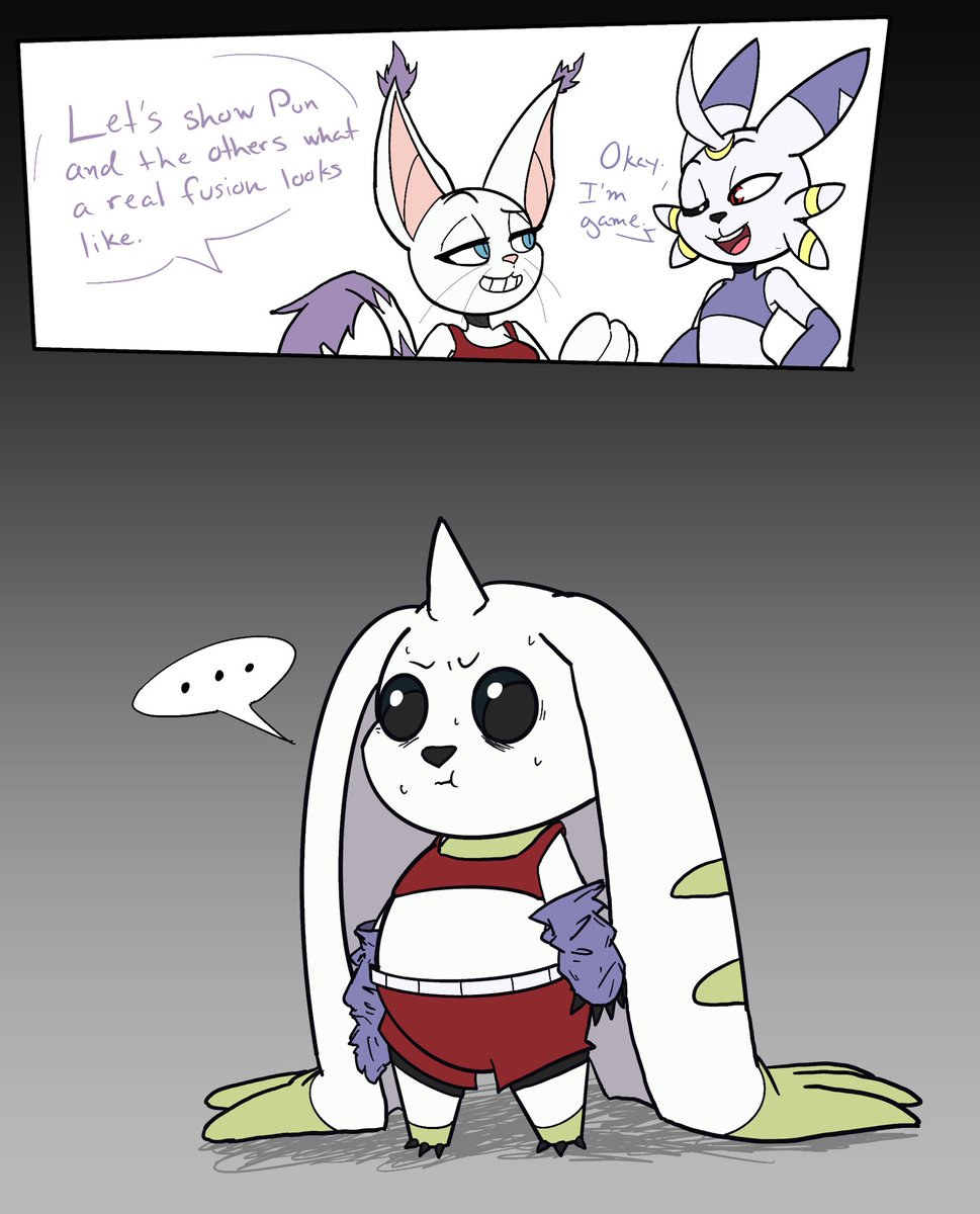 CoolHeckin's tweet photo. Digimon fusions are weird. Featuring @Ineeda_arts Opa https://t.co/I7ZMsGVzH2