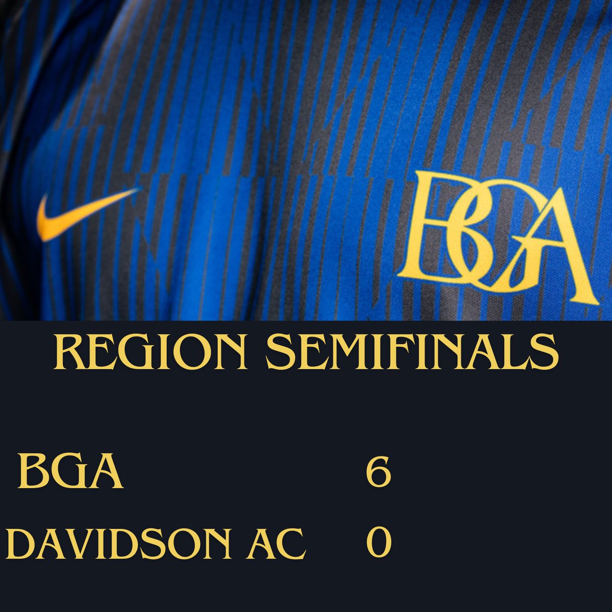 BGASoccer's tweet image. Big first half from ⁦@BGASoccer⁩ in region semifinal against Davidson Academy. 5 goals in the first forty minutes. A 6-0 win sees the Wildcats move on to the Region Championship to face USN tomorrow at 1:00. #HEARTS. #GoBGA. 
#ConquerandPrevail.