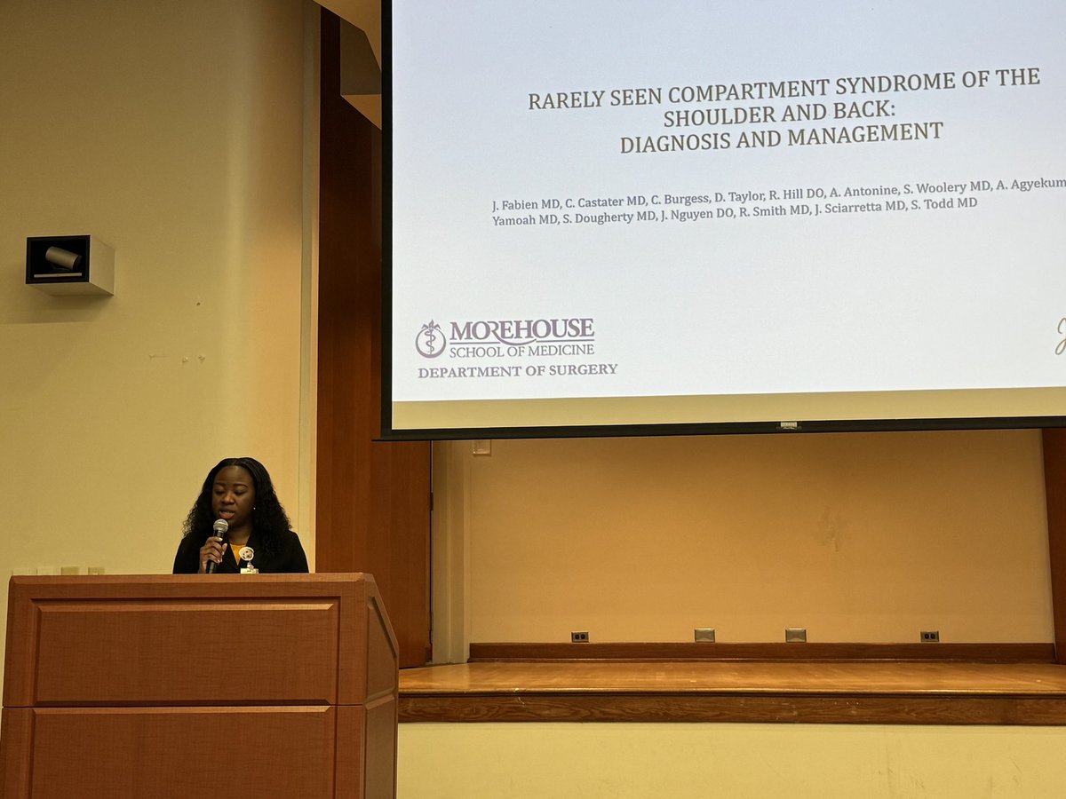 Congrats to my amazing mentee @JamesaFabien who won third place at @GradyHealth resident #researchday! @MSMEDU @MsmSurgery @DrJohnHStewart @JATyndallMD @SMJohnsonMD @MSMPres @EmorySurgery @EmoryatGrady