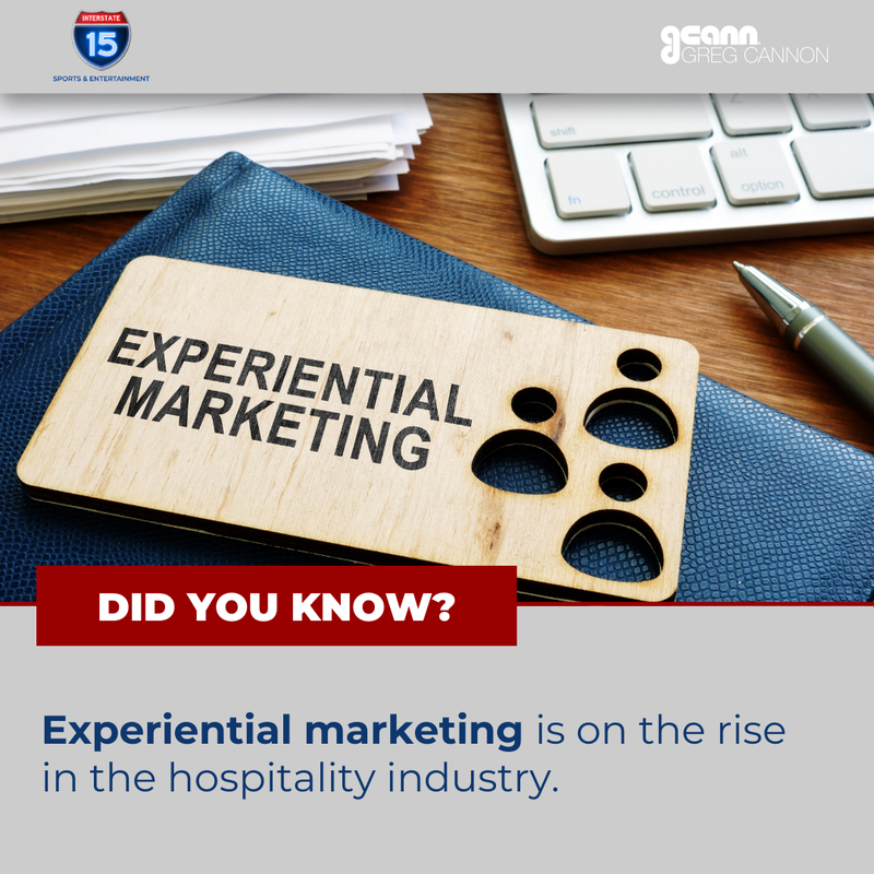 🌟 Hotels and resorts are embracing experiential marketing to create memorable guest experiences and differentiate themselves in a crowded market. #GregCannon #gcann #gcannTips #BusinessTips #BusinessLeaderTips #DataDrivenStrategy #Interstate15 #i15offical