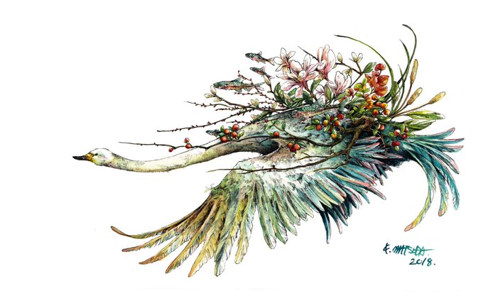 「bird branch」 illustration images(Latest)