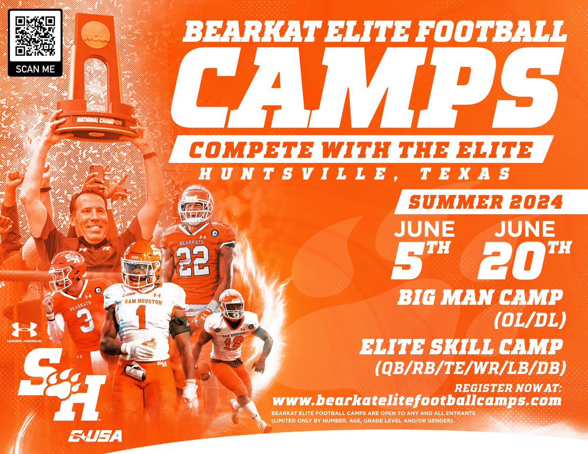 Can’t wait to compete at the Bearkat Camp! Thanks for the invitation @EAgbaroji @CoachKCKeeler @COACHRJOHNSON1 @coach_mcdowell @CoachJDanzer @CoachBoodon