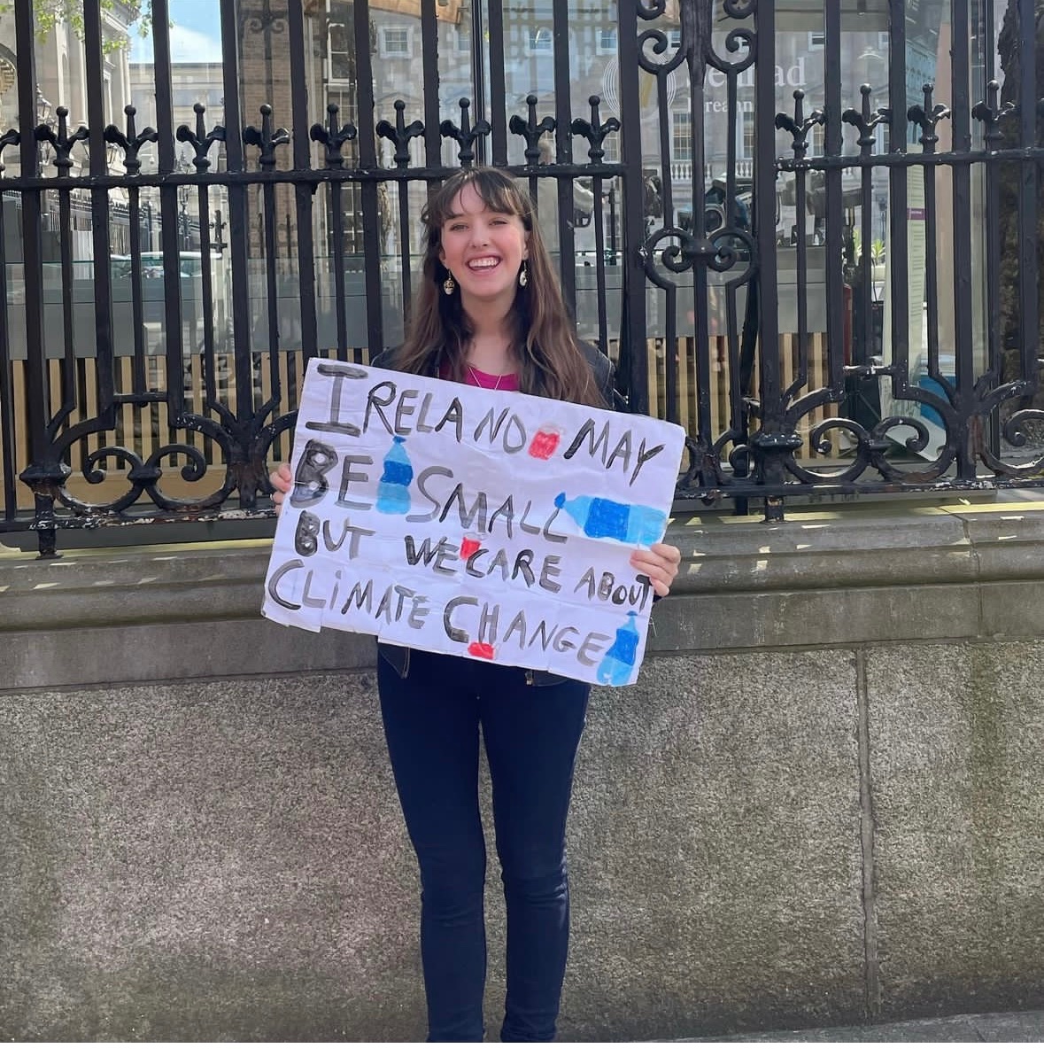 Week 295 #climatestrike …in between my French exams and studying I hopped to the Daíl … #FridaysForFuture  #peaceplease # climatechange @GretaThunberg @fff_europe @SchoolStrikesIE