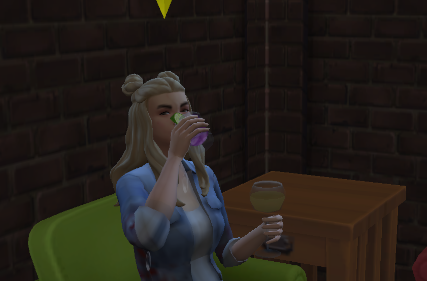 My sim has absolutely no chill at the bar