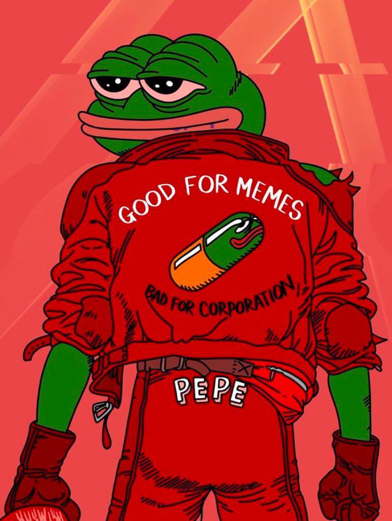 Market is red and #PEPE green as usual.

#MentalHealthMatters.

 $PEPE is the cure.