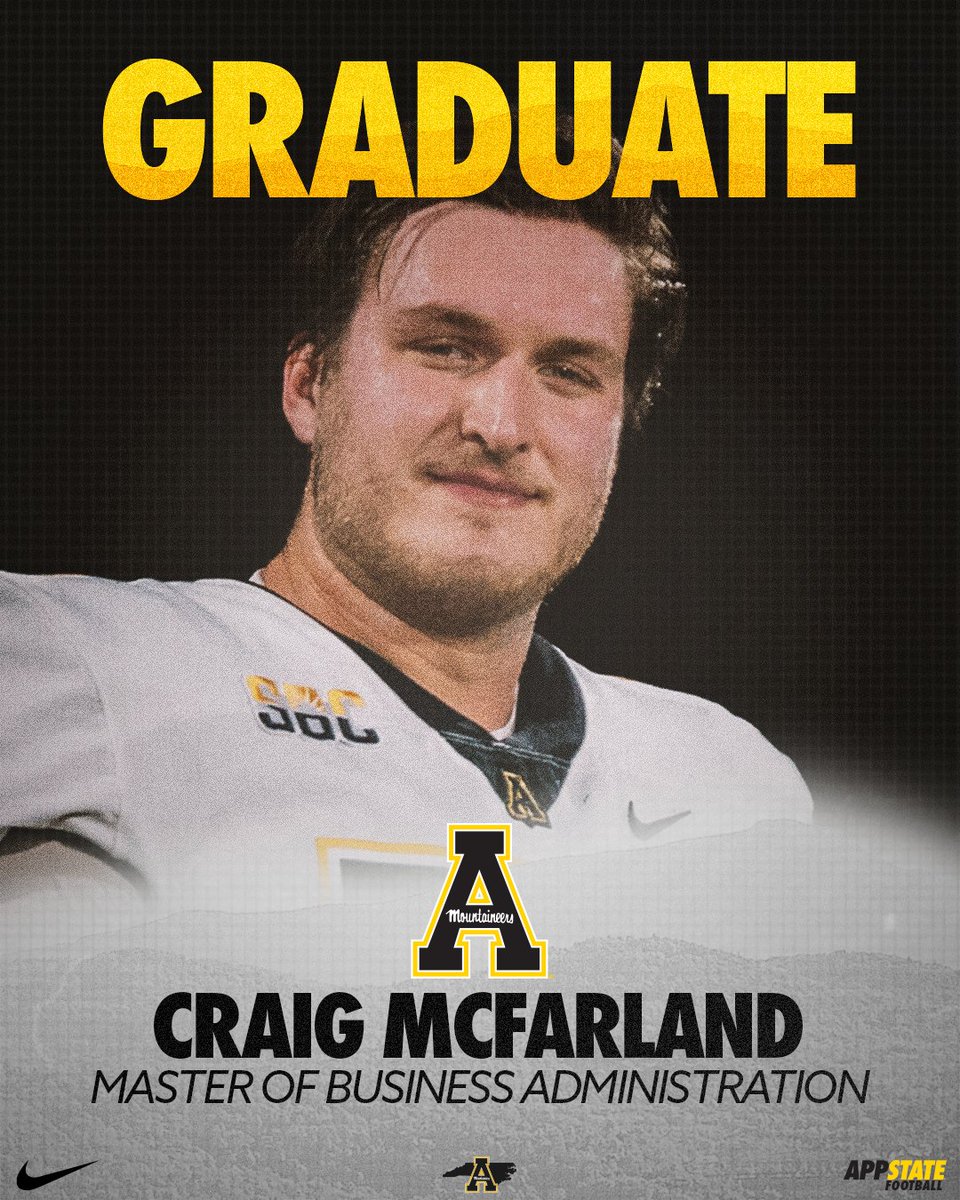 Congrats to TWO-TIME @AppState graduate Craig McFarland 🎓 #GoApp