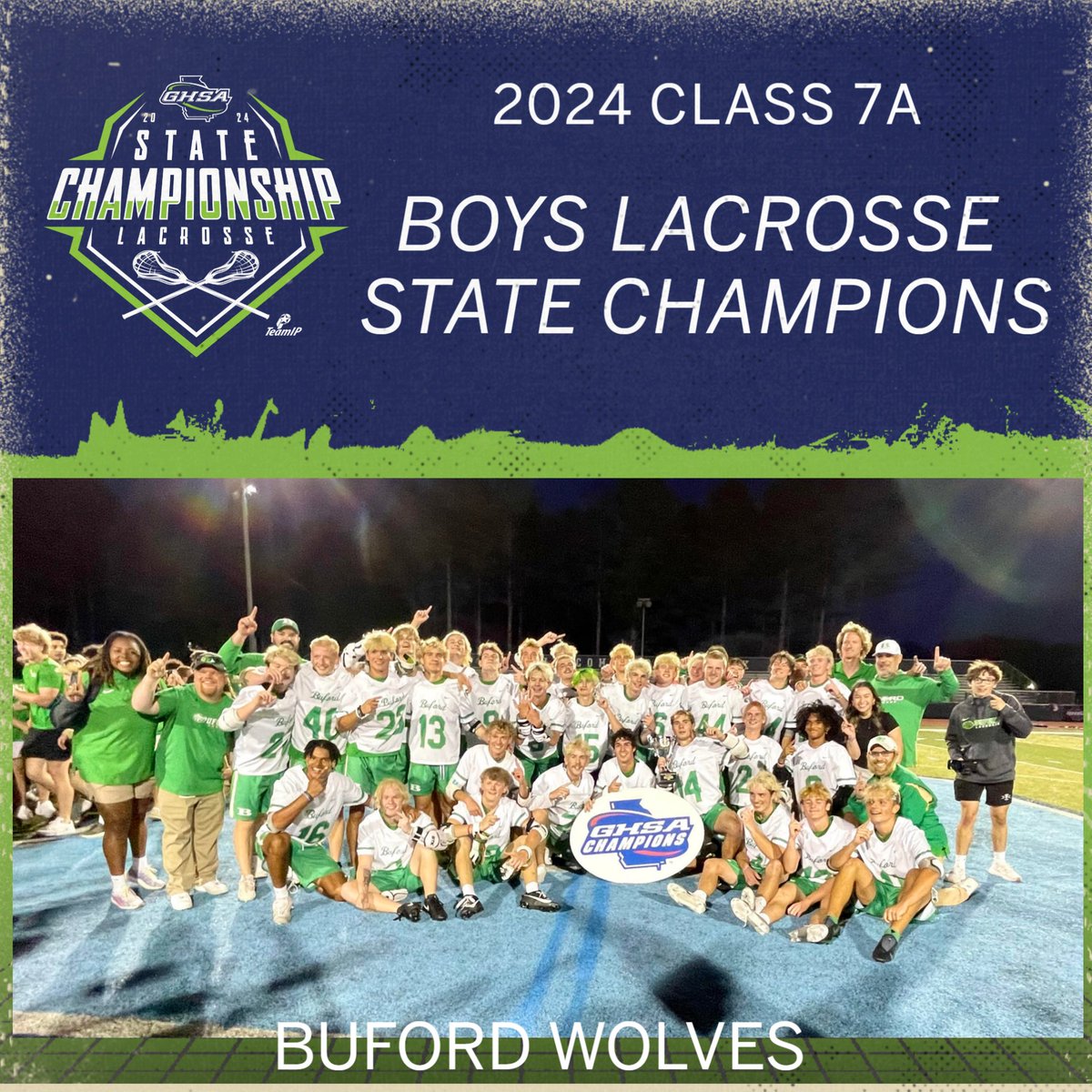 Congratulations @BufordHS! The Wolves are the 2024 7A Boys 🥍🏆! @NFHSNetwork @GoFanHS @MaxPreps
