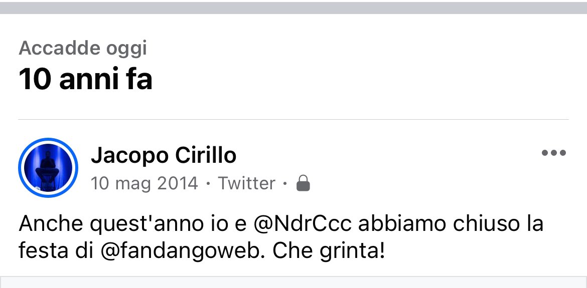 Jacopo Cirillo (@jacopocirillo) on Twitter photo Anche quest’anno io e <a href="/NdrCcc/">Andrea Coccia</a> abbiamo chiuso la festa di <a href="/Fandangoeditore/">Fandango Editore</a>. Che grinta! Anche quest’anno io e <a href="/NdrCcc/">Andrea Coccia</a> abbiamo chiuso la festa di <a href="/Fandangoeditore/">Fandango Editore</a>. Che grinta!