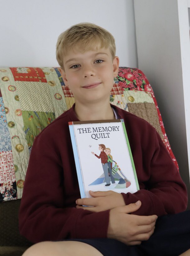 Jamie’s smile was so huge when he checked the mail and found his very own signed copy of The Memory Quilt by the amazing author @LoriMKeating! This is a very touching, special picture book for the children in your life.🪡❤️

#booksthatmatter #cleanreads #homeschool #picturebooks