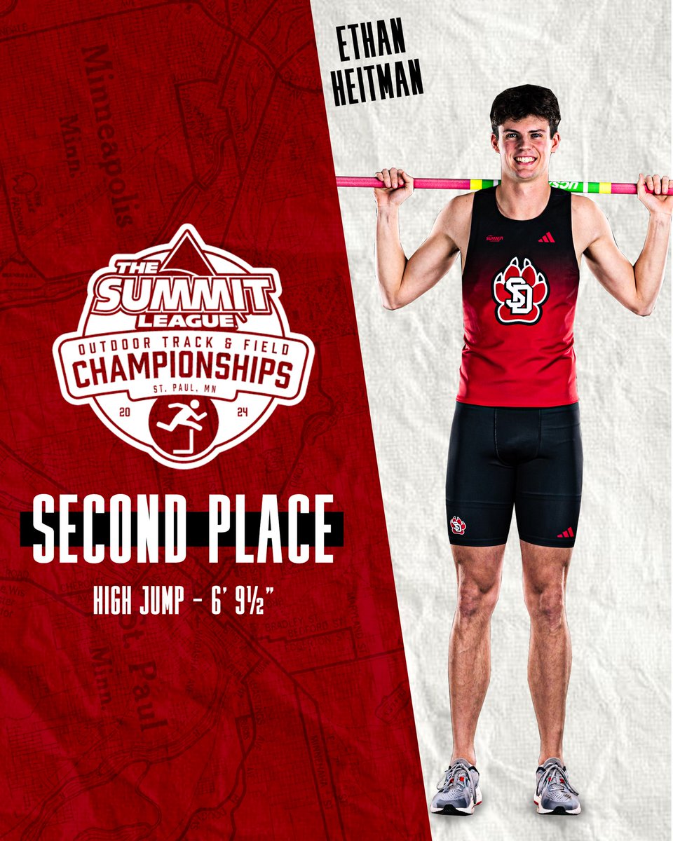 A one-two punch. 👊

𝐌𝐞𝐧'𝐬 𝐇𝐢𝐠𝐡 𝐉𝐮𝐦𝐩
🥇 Joe Lynch, 6-9 ½ (2.07m)
🥈 Ethan Heitman, 6-9 ½ (2.07m)

#GoYotes x #WeAreSouthDakota 🐾