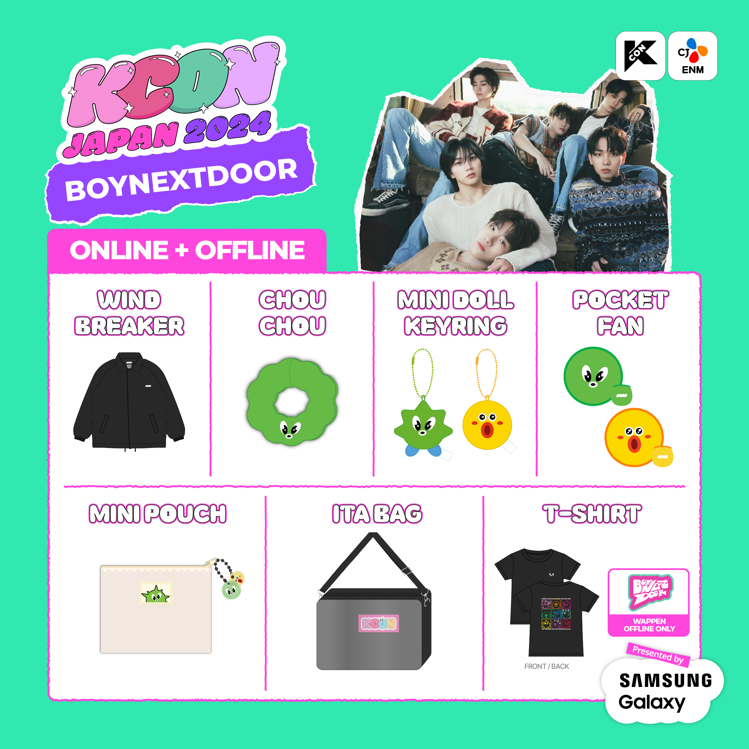 KCONカフェ2024、5000円購入特典トレカ BOYNEXTDOORのコンプ