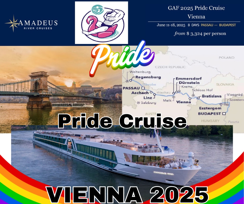 🎉🚢Join us on the 2025 Vienna Pride Cruise and experience the best of Europe's stunning waterways! With the entire ship exclusively for our group, we'll sail on the brand new Amadeus Riva and explore beautiful Vienna. #ViennaPrideCruise #AmadeusRiva #DoubleOccupancy 🌈

💃🏼I...