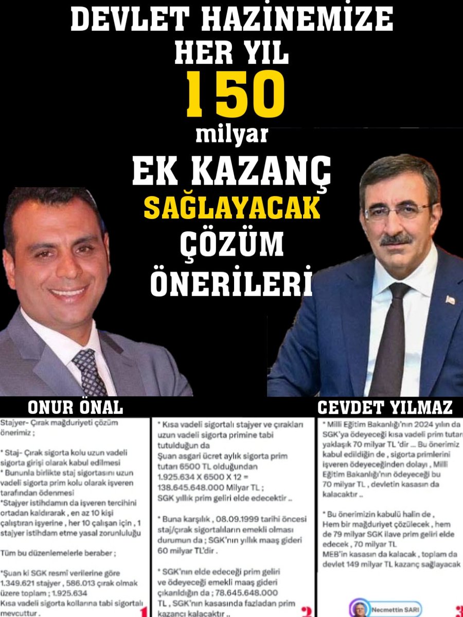 🔴ÇÖZÜM ÖNERİMİZ HAZIR‼️ 🔴@Onuronal_ ÇÖZÜM ÖNERİSİ‼️ 🔴DEVLET HAZİNEMİZE DOKUNMADAN ÇÖZÜLECEK MAĞDURİYET #Çöz3308iAl149Milyarı @RTErdogan @dbdevletbahceli @_cevdetyilmaz @memetsimsek @isikhanvedat @hasandogan @AhmetAYDIN_02 @csgbakanligi @iletisim @Akparti @MHP_Bilgi