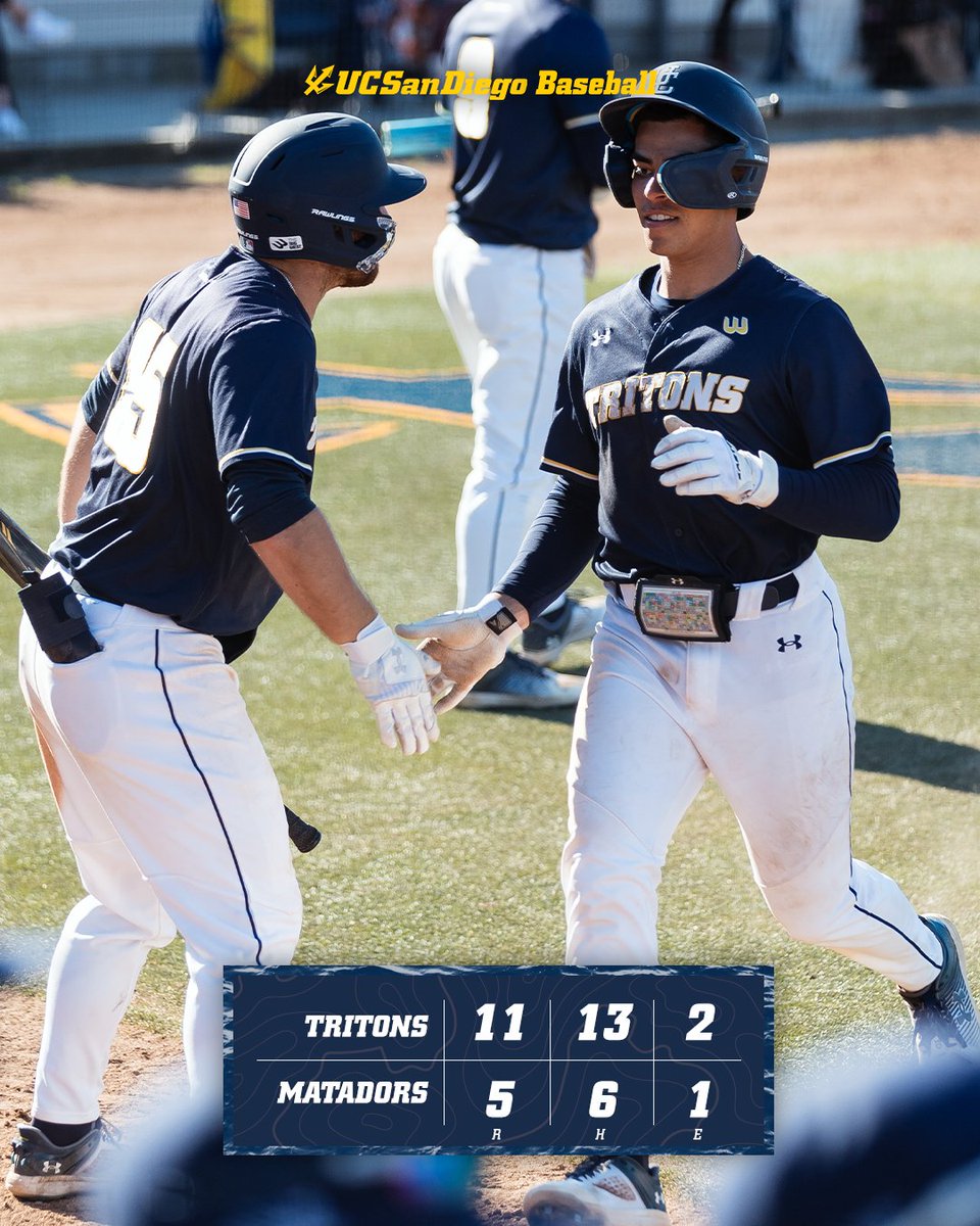 The Tritons score 6⃣ runs in the 10th inning to take the opener at CSUN! #GoTritons