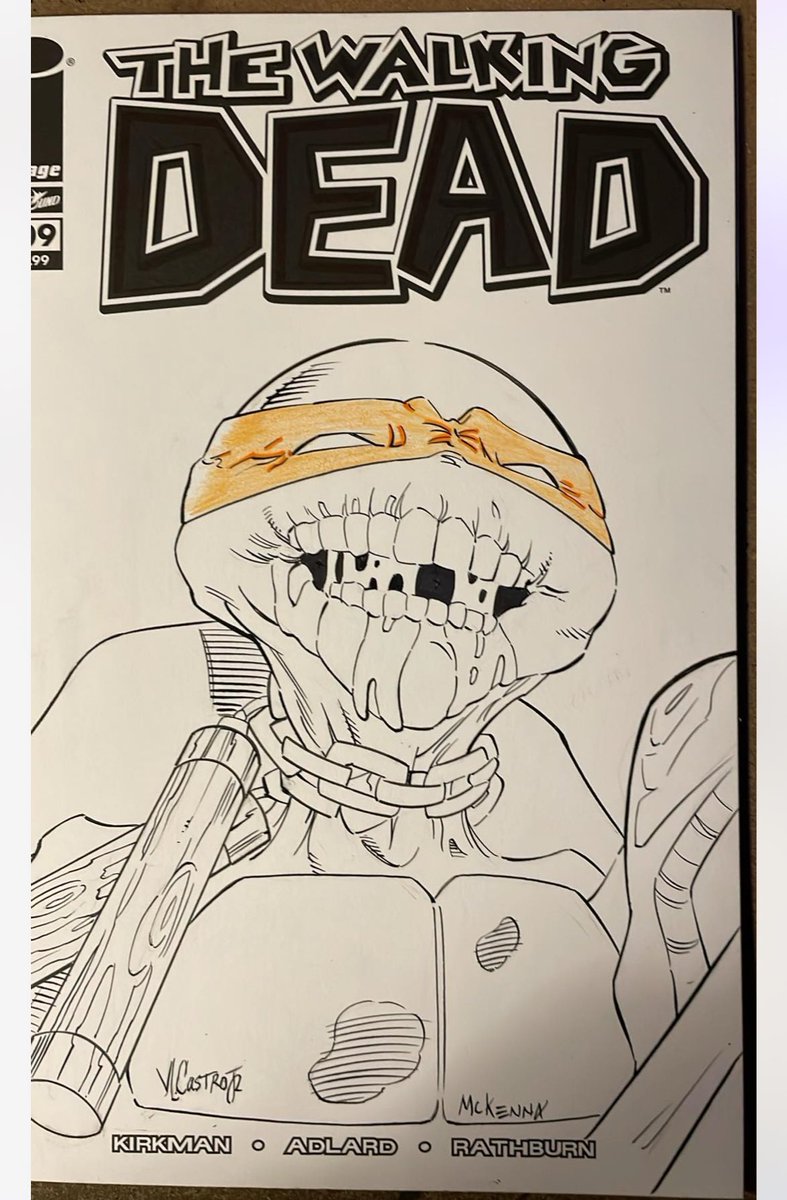 Zombie Mikey sketch cover.. 1 of 4 connected sketch covers. #TMNT #Turtlepower #sketchcover