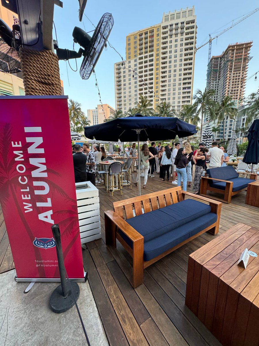 Amazing night at our Florida Atlantic Architecture Alumni Network event at The Wharf Fort Lauderdale! Great to see everyone come out to support 🦉