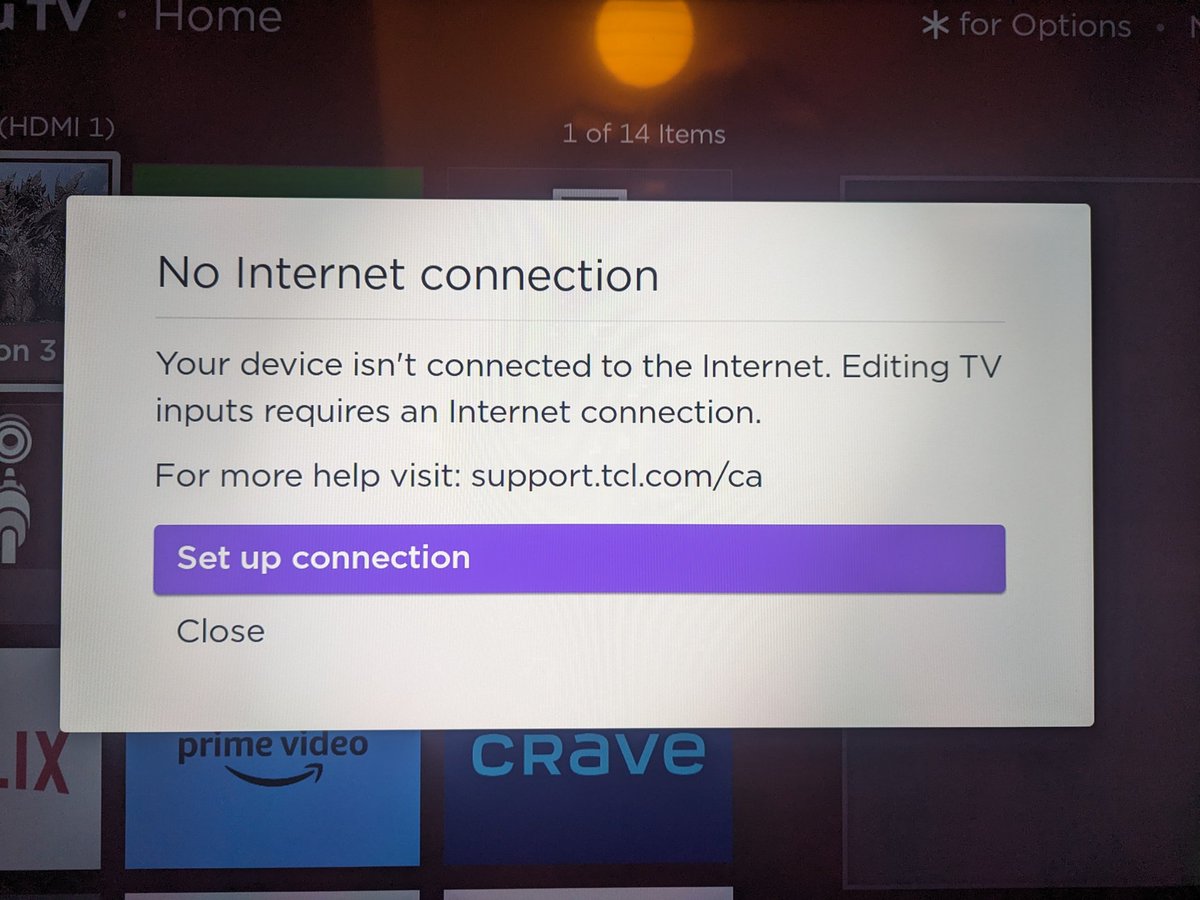 SinnerImmersive's tweet photo. I would love for @Roku @RokuSupport  to explain how this is anything other than an invasive attempt at controlling the hardware I purchased with my own money. I'm NOT connecting my TV to the internet. Zero legitimate reason for this. https://t.co/Hk043T81sj