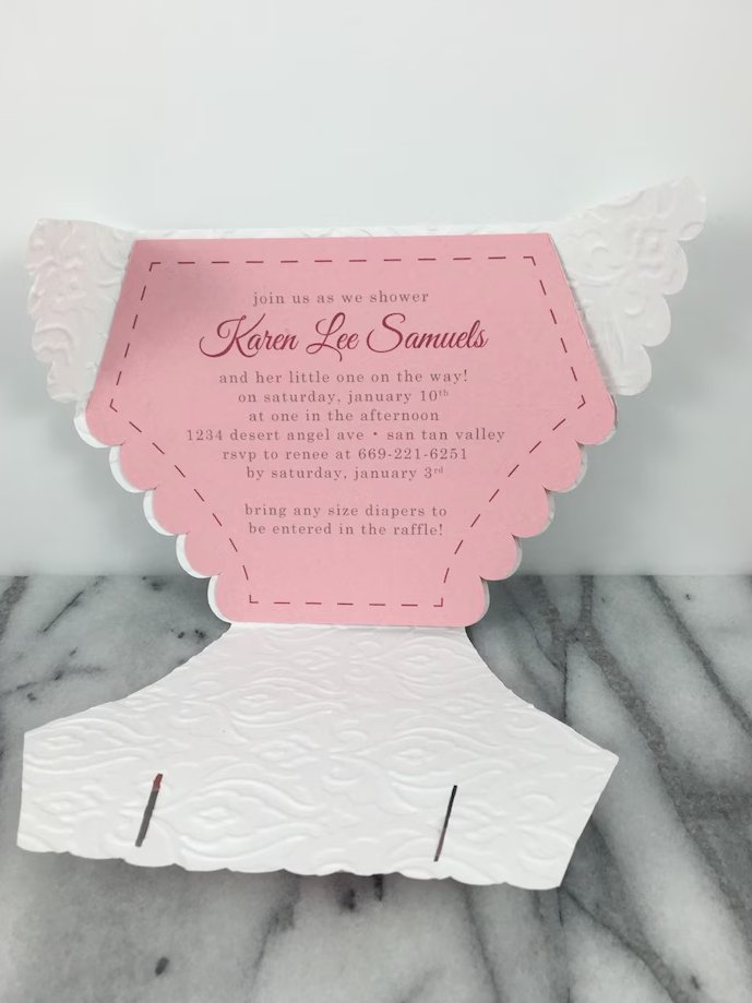 Check this out from Angelica at @Athyme2beecomfo and her shop on #Etsy

Diaper Invitation, With a Lace and Ribbon Theme
etsy.com/listing/384822…

#partysupplies #starseller #etsyshop #handmade #papercraft