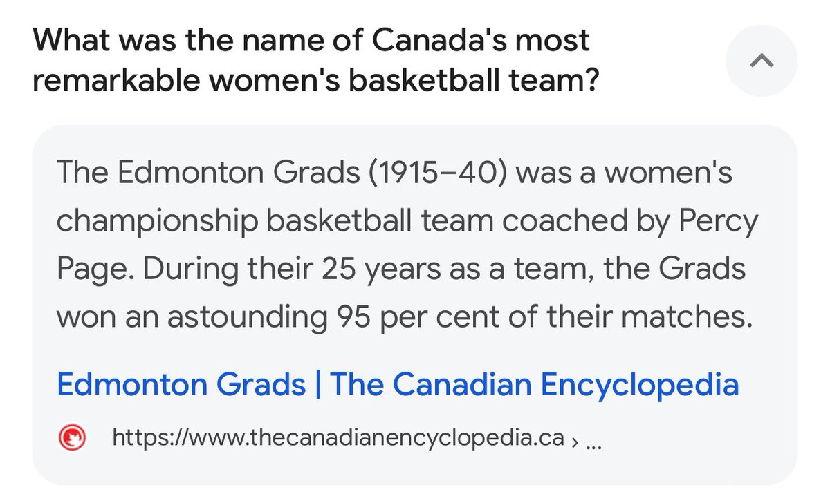 Unfortunately the Grads isn’t a great name, but I’d love to name #Toronto’s @WNBA team after these ladies in some way. #wnba #edmonton #edmontongrads