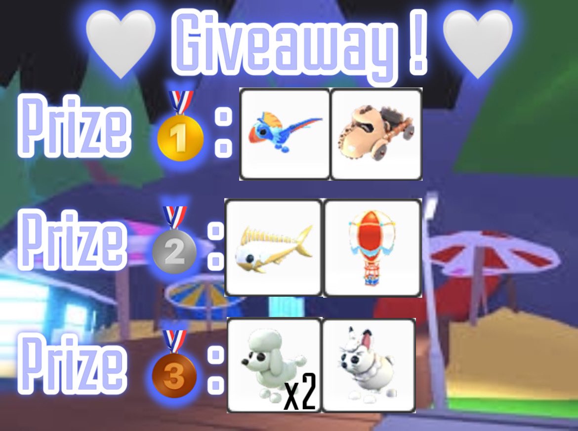 gonna start doing giveaways again ! 🤍 how to join: • follow me ➕ • ❤️ n rt 🔄 • comment done ! extras: • rt and qt w tags • comment any dino emoji/gift • tag someone (this one’s optional !) might end tmr , goodluck ! tags: #adoptme #adoptmegiveaway #adoptmegw #gw