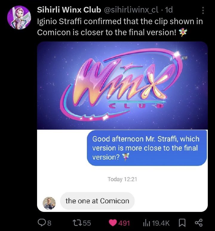 @AshTheBrooks it could make alot of sense since i've been in a similar situation with the winx fandom where fans argue which 3d animation is final or prototype, the argue dosen't last long where iginio confirms it was the comicon one that is final so we have to wait to see