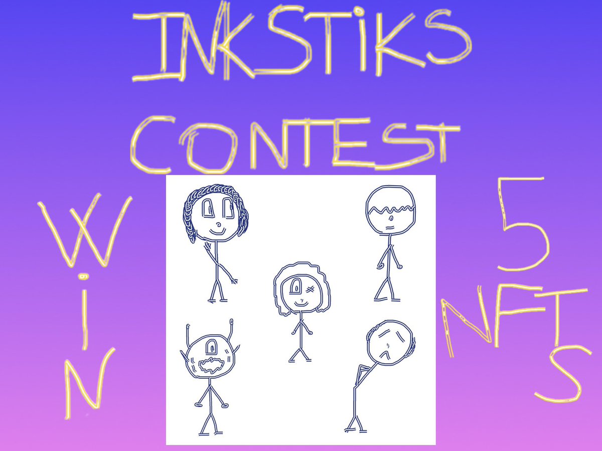 🏆 WIN 5 NFT INKSTIKS 🏆 🟣(Single NFT selling price: 0.1 ETH)🟣 To participate: 1) follow @InkStiks on X and discord discord.gg/ff3s5bwwBc 2) Repost 3) send 0,005 eth to the metamask wallet: 0x77857e0a0c9643798a3B5479869E39dCA01571e1 4) write on the discord channel