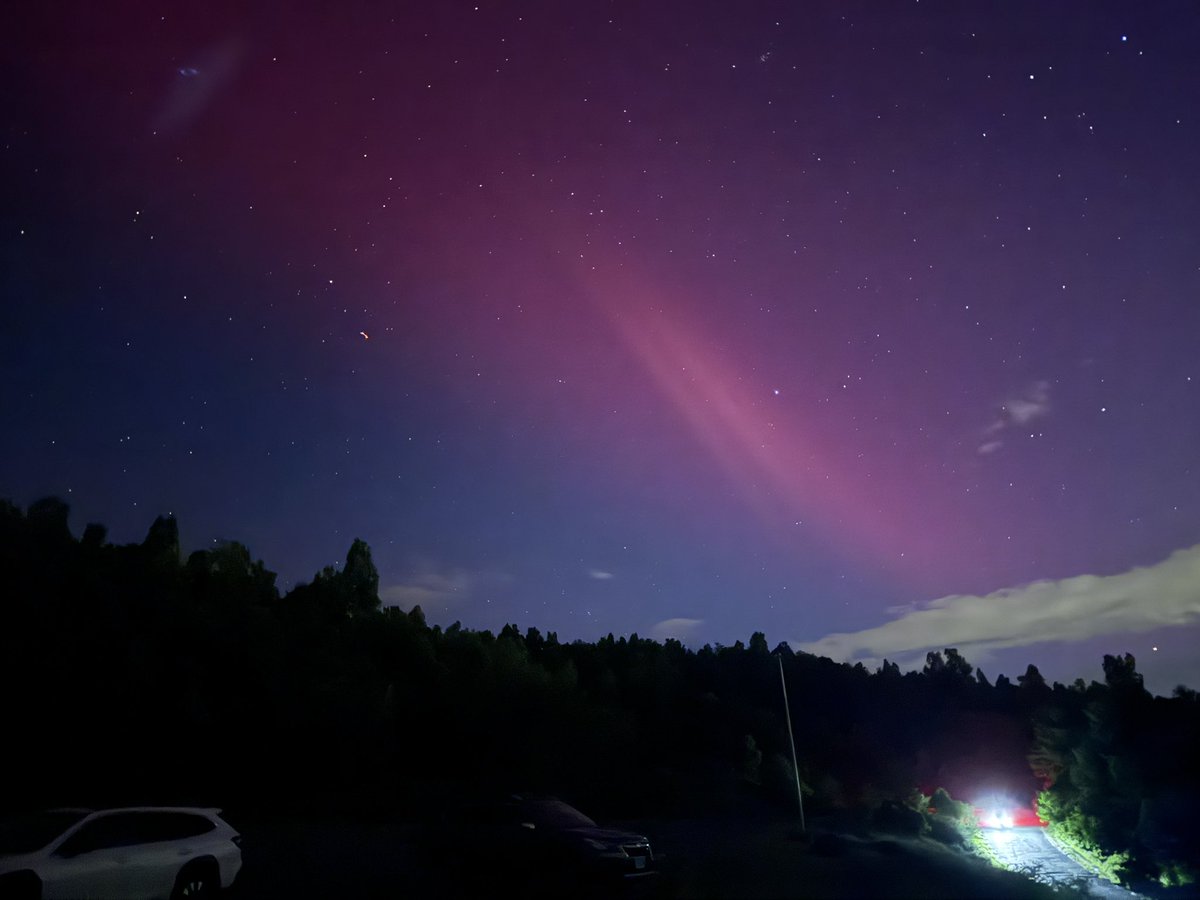 Northern lights …and Michelle’s Subaru… from Afton, VA