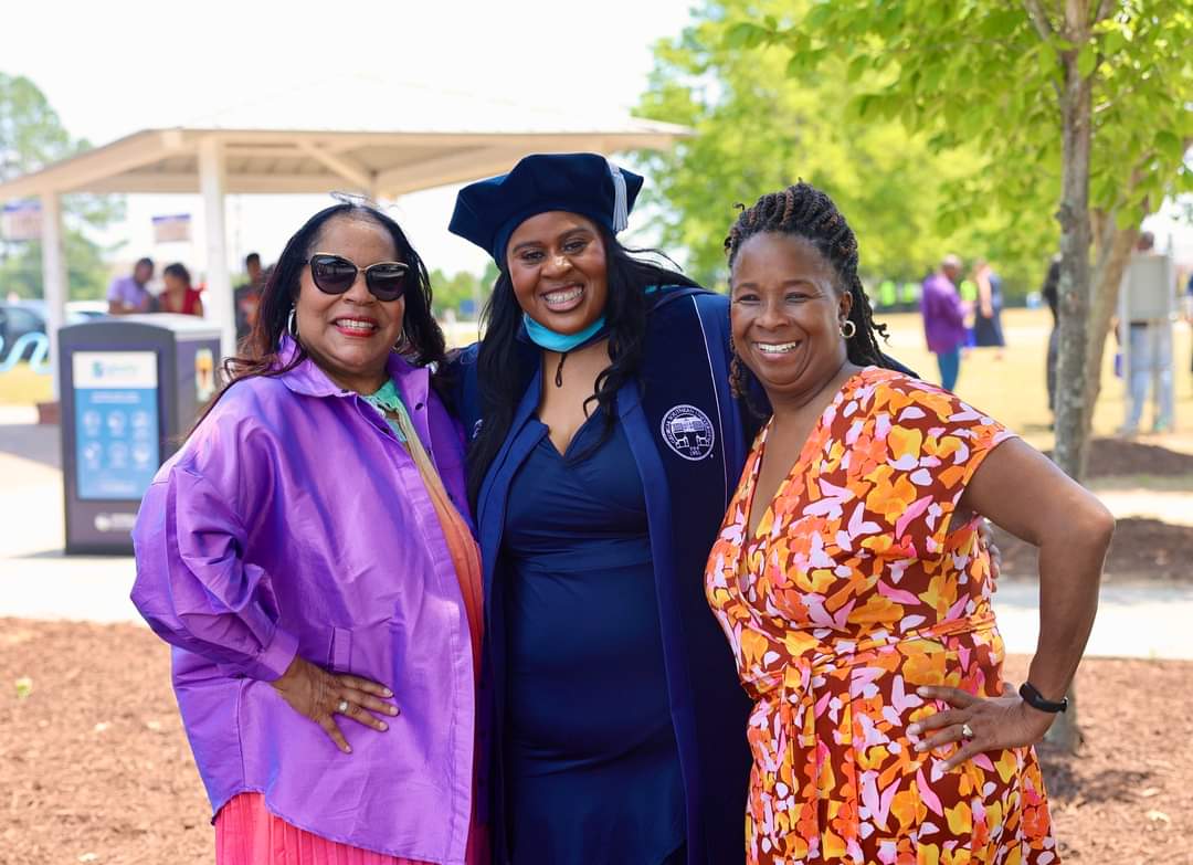 After graduation with 2/3 of my grown people...my mom and my godmom. I swear they don't play about me!! #HailSouthern