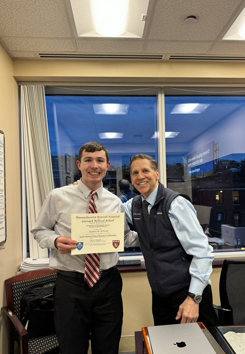 Stephen Gillinov (@stephengillinov) on Twitter photo Thank you to <a href="/SDMartinMD/">Dr. Scott Martin</a> for a phenomenal research fellowship <a href="/MassGenBrigham/">Mass General Brigham</a>! I learned so much about orthopaedic research and clinical care this year. I’m sad to leave but thrilled to return to <a href="/YaleMed/">Yale School of Medicine</a> for 4th year & to pursue my lifelong dream of being an orthopaedic surgeon! Thank you to <a href="/SDMartinMD/">Dr. Scott Martin</a> for a phenomenal research fellowship <a href="/MassGenBrigham/">Mass General Brigham</a>! I learned so much about orthopaedic research and clinical care this year. I’m sad to leave but thrilled to return to <a href="/YaleMed/">Yale School of Medicine</a> for 4th year & to pursue my lifelong dream of being an orthopaedic surgeon!